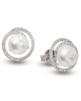 Diamond Earrings Pearl
