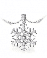 Carat Diamond Snowflake Pendant